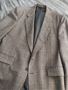 Samuelsohn Glen Plaid Brown Sport Coat